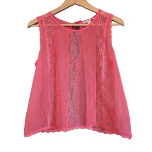 Victoria  Secret pink lace open back lingerie top